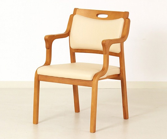 貞苅椅子製作所 スタッキングチェア 半ひじ・グリップ付（2脚入）ライトブラウン・アイボリー Care-111-AC LB AL-IV 1セット（ご注文単位1セット）【直送品】