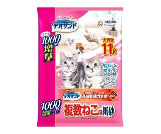 ユニ・チャーム デオサンド 複数ねこ用紙砂 10L  1個（ご注文単位1個）【直送品】