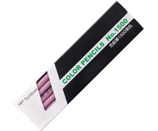 トンボ鉛筆 色鉛筆 1500 単色 ふじいろ 藤色 1ダース(12本入) 1500-21 1ダース(ご注文単位1ダース)【直送品】