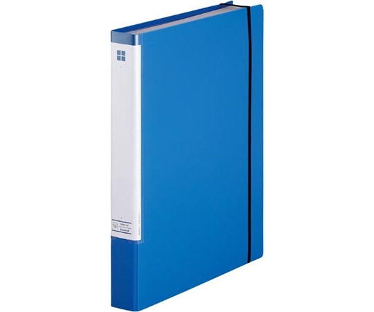 カウネット 取り出しやすいたっぷり収納クリヤーブック 青 4248-0525 1冊(ご注文単位1冊)【直送品】