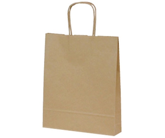 ベルベ 紙袋 自動紐手提袋 T-A4 茶無地 200枚 1541 1ケース（ご注文単位1ケース）【直送品】