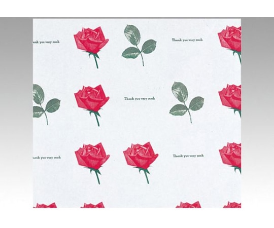 ベルベ ラッピング 包装紙 赤いバラ 厚口 半切 500枚 201 1ケース（ご注文単位1ケース）【直送品】