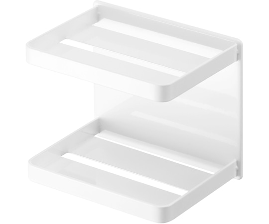 山崎実業 マグネットバスルームソープトレー 2段 ミスト ホワイト 4238 1個（ご注文単位1個）【直送品】