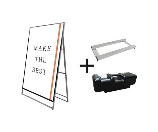 常磐精工 ポスター用スタンド看板 B0片面ブラック ウエイトアーム・水タンクセット PSSK-B0KB-3SET 1個（ご注文単位1個）【直送品】