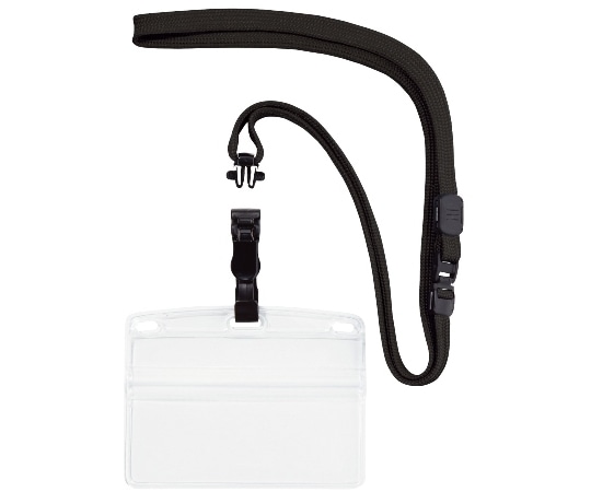 オープン工業 吊り下げ名札 脱着式 ヨコ名刺 10枚 黒 NL-5-BK 1袋(ご注文単位1袋)【直送品】