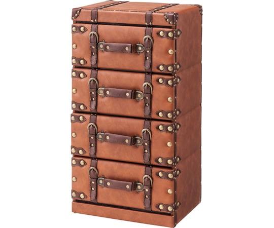 東谷 チェスト4D ブラウン IW-274 1個(ご注文単位1個)【直送品】