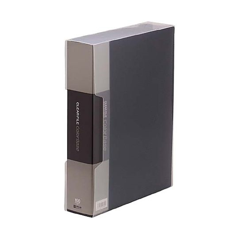 キングジム カラーベース固定式 A4縦100ポケット 黒 132-5Cクロ 1冊(ご注文単位1冊)【直送品】