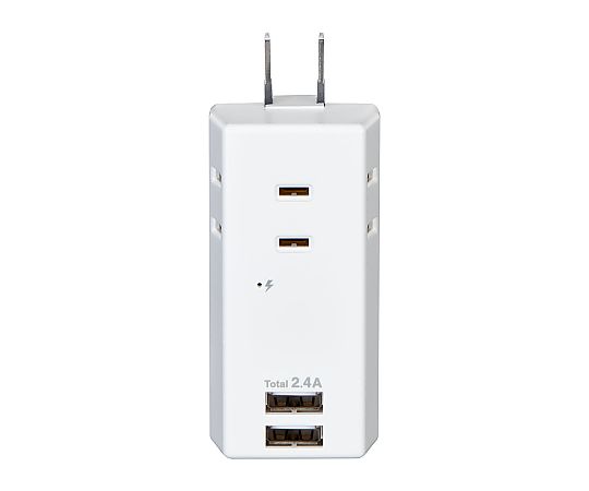 ELPA 耐雷USBタップ3個口2ポート2.4A UA-322SB 1個(ご注文単位1個)【直送品】