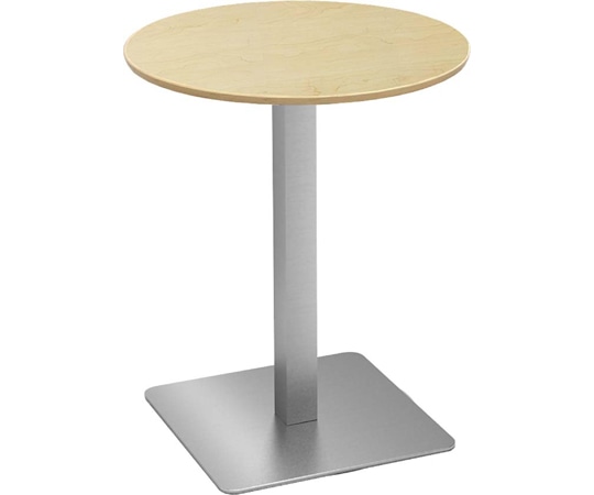 Y2K カフェテーブル 60cm 丸 ステンレス角脚 ナチュラル  1個（ご注文単位1個）【直送品】