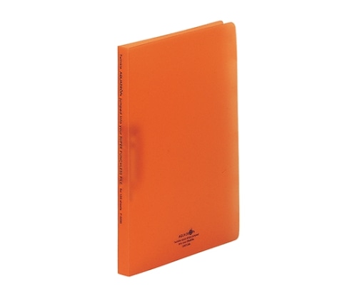 LIHITLAB AQUA DROPs スーパーパンチレスファイル 4橙 F-5030 F5030-4 1冊(ご注文単位1冊)【直送品】
