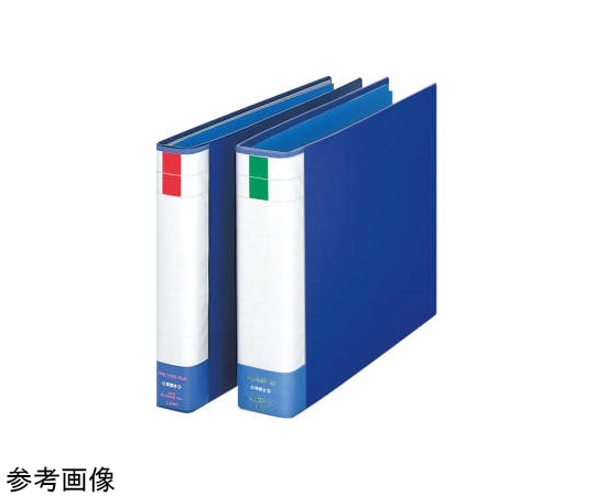 ライオン事務器 パイプ式ファイル両開き〈環境〉 ブルー No.7302RK 1冊(ご注文単位1冊)【直送品】