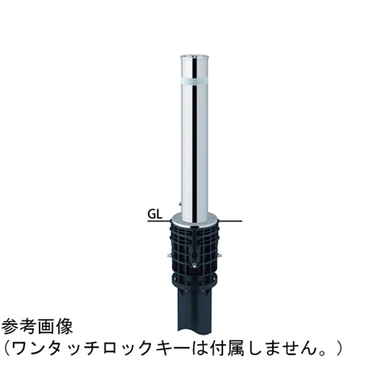 サンポール リフター ステンレス 上下式車止め 鎖なし φ114.3 交換用本体 LA-12L 1本(ご注文単位1本)【直送品】