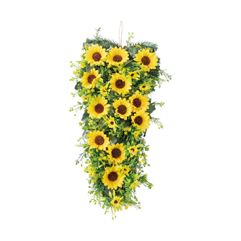 アズワン ひまわり造花スワッグ 60cm 35-14-2-1 1セット(ご注文単位1セット)【直送品】