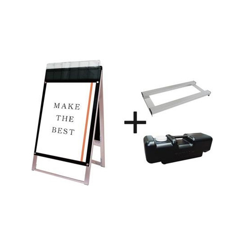 常磐精工 ポスター用スタンド看板マグネジ パンフレットケース付 B1両面ブラック(屋外用) ウエイトアーム・水タンクセット PSSKMNP-B1RB-G-3SET 1個（ご注文単位1個）【直送品】