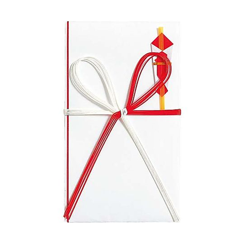 マルアイ まっすぐ書ける金封 祝 本折花結 赤白5本 5枚入 P5キ-KN106 1パック(ご注文単位1パック)【直送品】