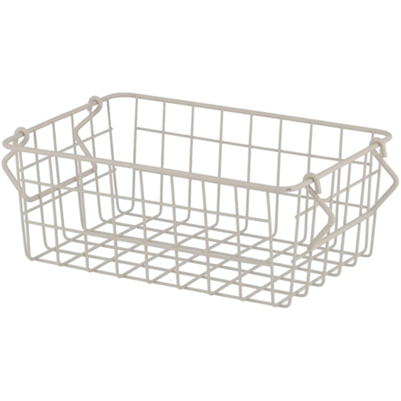 アズワン スタッキングワイヤーバスケット ホワイト W26×D18×H10cm 61-778-41-1 1個（ご注文単位1個）【直送品】