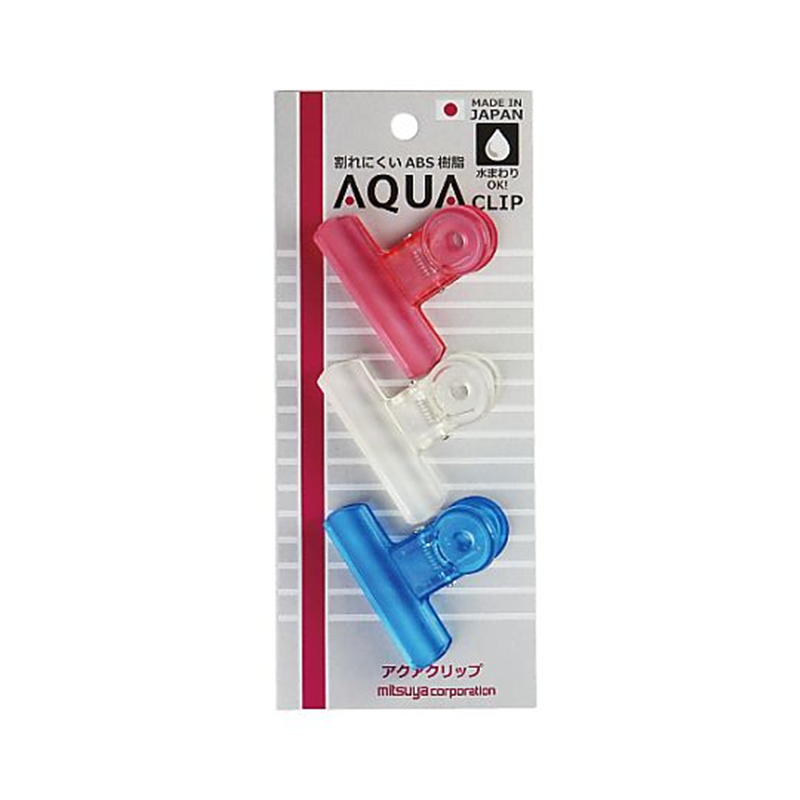 ミツヤ クリアクリップアクア中 3個×10箱入 PCC-01P 1ケース（ご注文単位1ケース）【直送品】