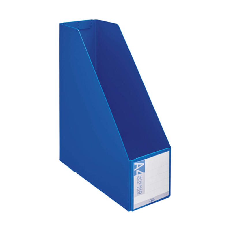 ライオン事務器 ボックスファイル MINANO〈ミナノ〉 ブルー BF-633M (B) 1冊(ご注文単位1冊)【直送品】