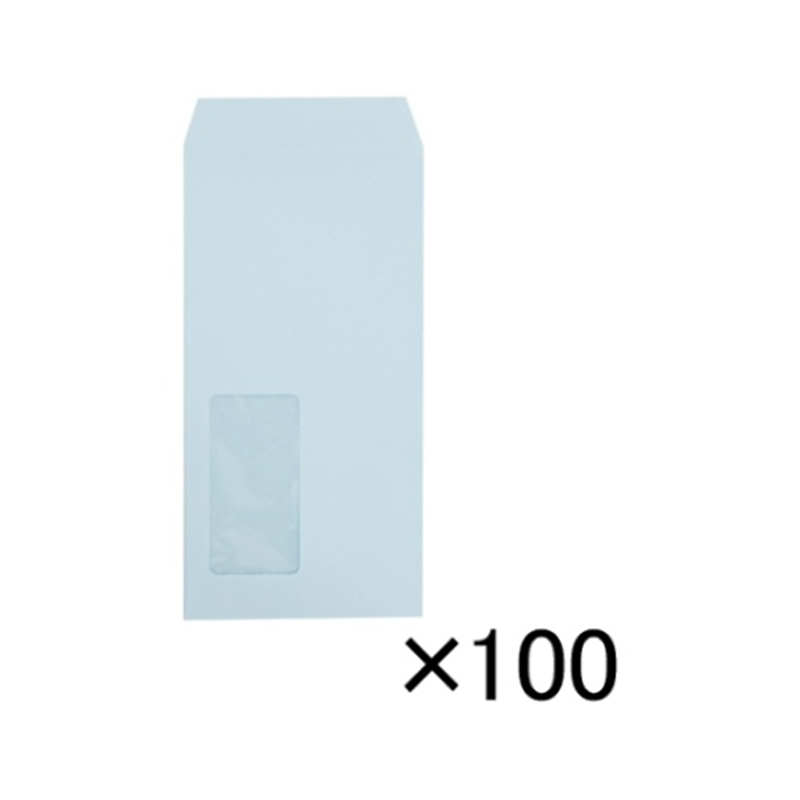 寿堂 マド付封筒 ブルー 3296 1枚(ご注文単位1枚)【直送品】