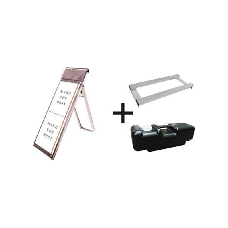 常磐精工 ポスター用スタンド看板パンフレットケース付 A3縦縦ロウ片面ブラック(屋内用) ウエイトアーム・水タンクセット PSSKP-A3TTLKB-3SET 1個（ご注文単位1個）【直送品】
