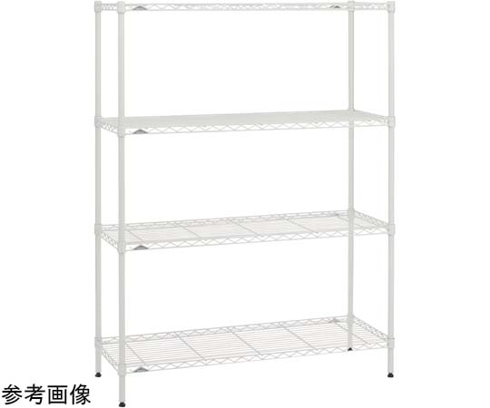 エレクター ベーシックシリーズ ワイヤーシェルフ W1500×D350×H1900mm 5段 ホワイト B1460W74PW5 1組（ご注文単位1組）【直送品】