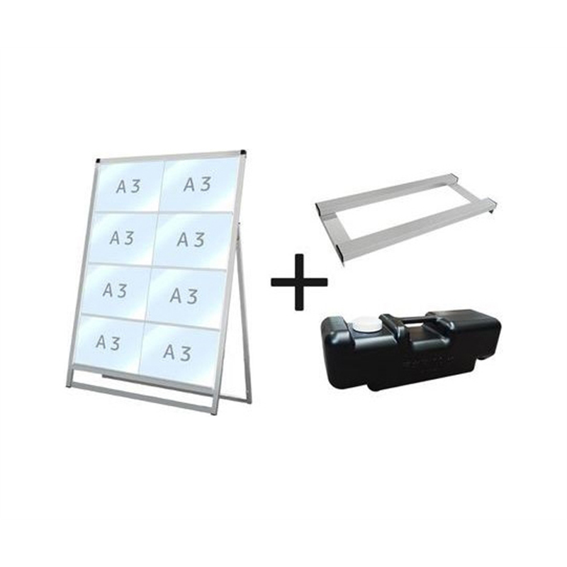 常磐精工 バリウスカードケーススタンド看板 A3横8片面 ウエイトアーム・水タンクセット VACCSK-A3Y8K-3SET 1個（ご注文単位1個）【直送品】