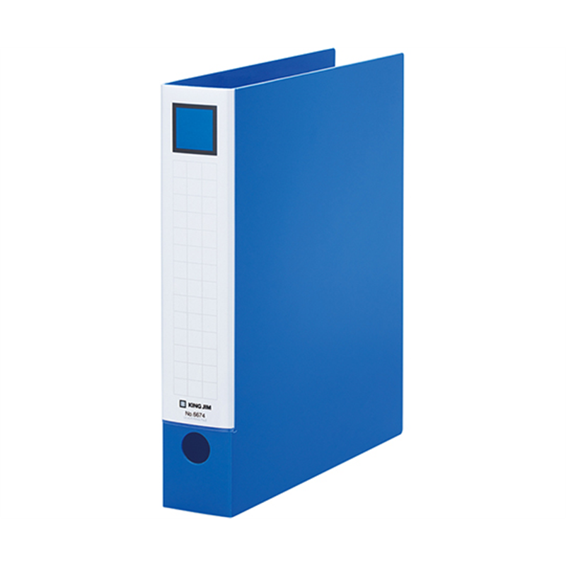 キングジム レバーリングファイル 青 6674 1冊(ご注文単位1冊)【直送品】