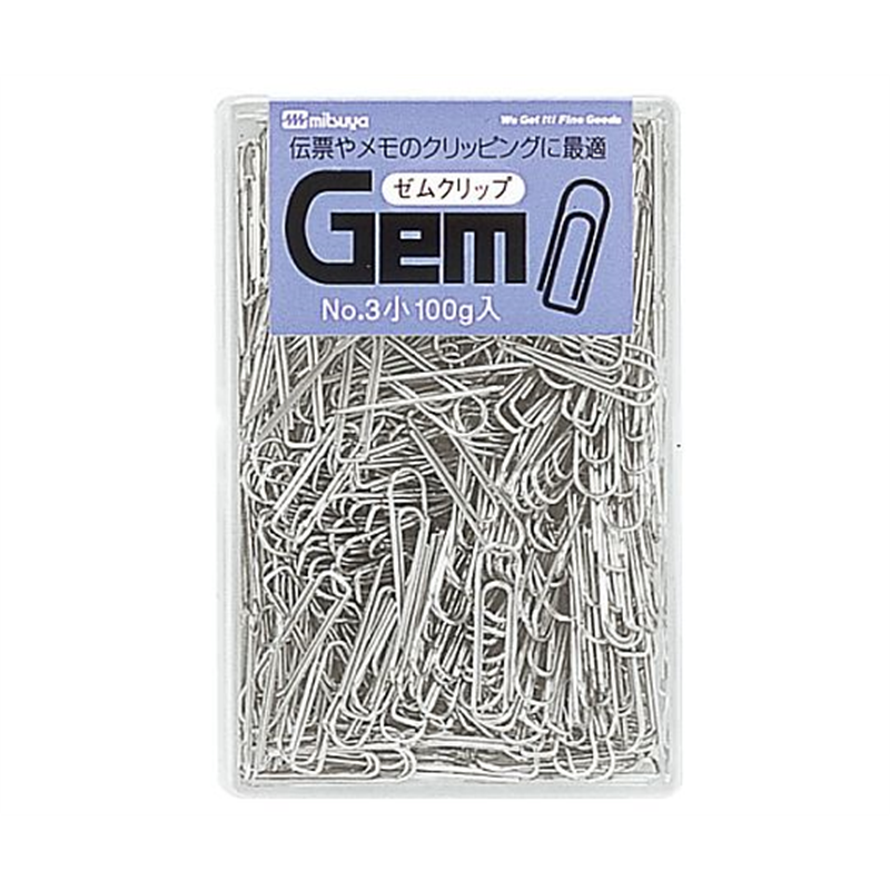 ミツヤ ゼムクリップ小100g 350本×10箱入 GM-3000 1ケース（ご注文単位1ケース）【直送品】