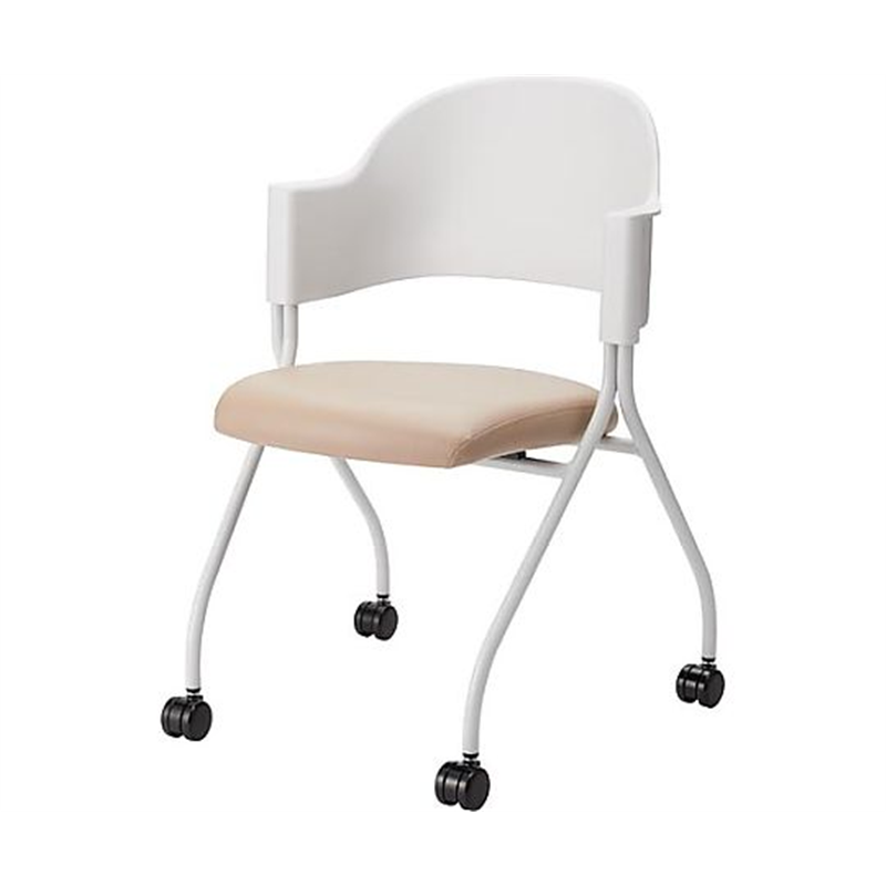 CLOVE フランチェアレザータイプ白脚背カバー無 座薄茶2脚 Z-TTK20-L2796 1箱(ご注文単位1箱)【直送品】