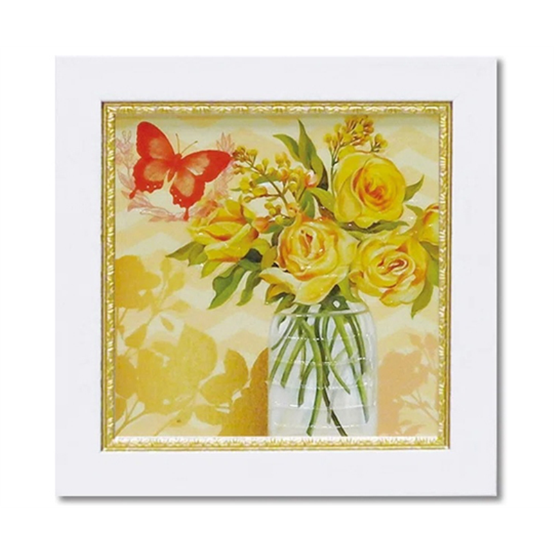 ユーパワー ミニゲル アートフレーム アート アトリエ アライアンス｢イエロー メイソンジャー ブーケ｣ AA-02003 1個（ご注文単位1個）【直送品】