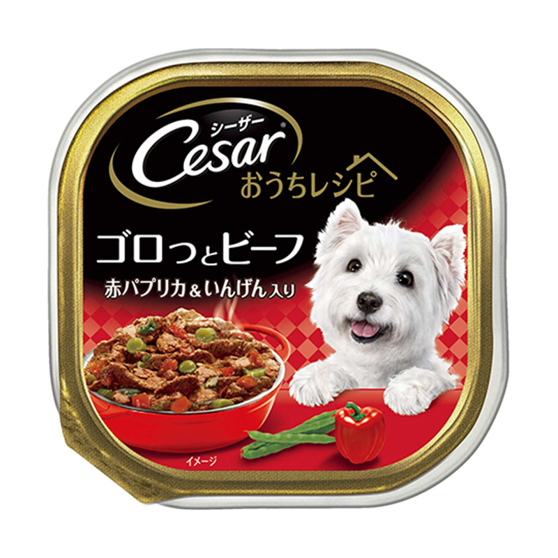 マースジャパンリミテッド シーザー おうちレシピ ゴロっとビーフ 赤パプリカ&いんげん入り 100g CEH1 1個（ご注文単位1個）【直送品】