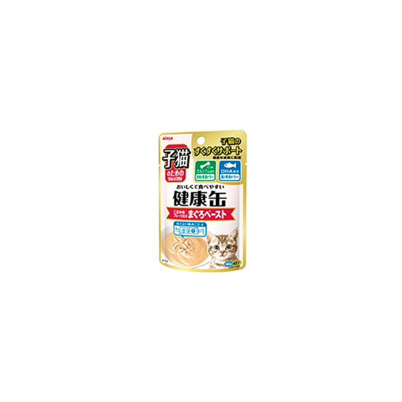 アイシア 健康缶パウチ 子猫のためのこまかめフレーク入りまぐろペースト 40g KCKP-1 1個（ご注文単位1個）【直送品】