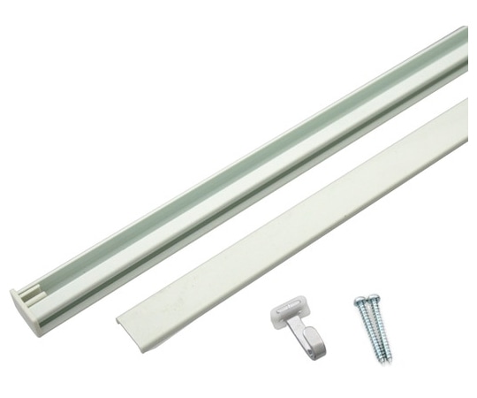 ハイロジック 樹脂19フックレールセット 500mm ホワイト 58288 1個(ご注文単位1個)【直送品】