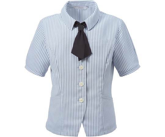 カーシーカシマ ENJOY オーバーブラウス SARA CLEAR BLOUSE サックス 7号 ESA836 1枚（ご注文単位1枚）【直送品】