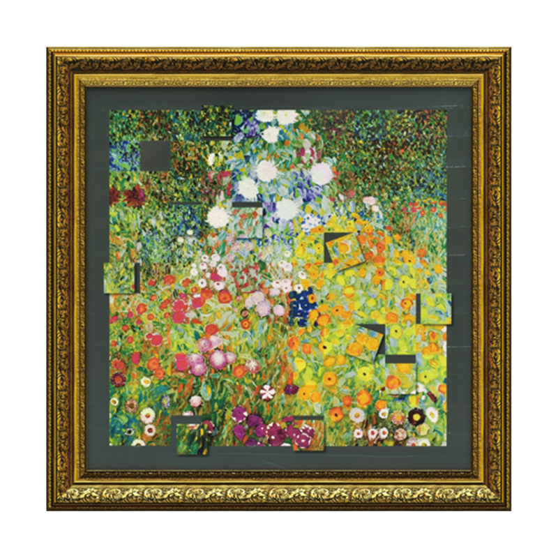 ユーパワー 名画モザイクアート ~アートフレーム~(クリムト｢フラワーガーデン(Lサイズ)｣) AM-16006 1個（ご注文単位1個）【直送品】