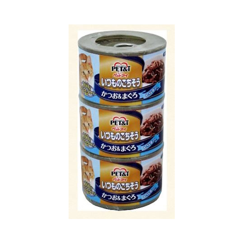 ペットアイ いつものごちそう かつお&まぐろ しらす入り 160g×3P  1箱（ご注文単位1箱）【直送品】