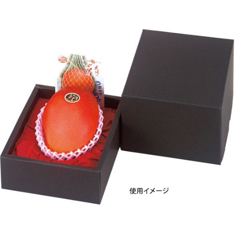 ヤマニパッケージ 青果用贈答箱 マンゴー 1個入 黒 70枚 L-2136 1ケース（ご注文単位1ケース）【直送品】