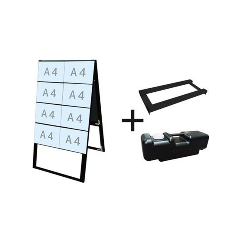 常磐精工 ブラックカードケーススタンド看板 A4横16両面ハイ ウエイトアーム・水タンクセット BCCSK-A4Y16RH-3SET 1個（ご注文単位1個）【直送品】