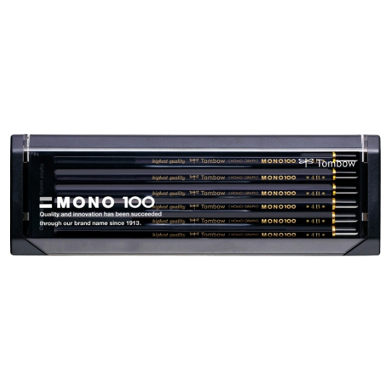トンボ鉛筆 鉛筆 モノ100 4B 1ダース(12本入) MONO-1004B 1ダース(ご注文単位1ダース)【直送品】