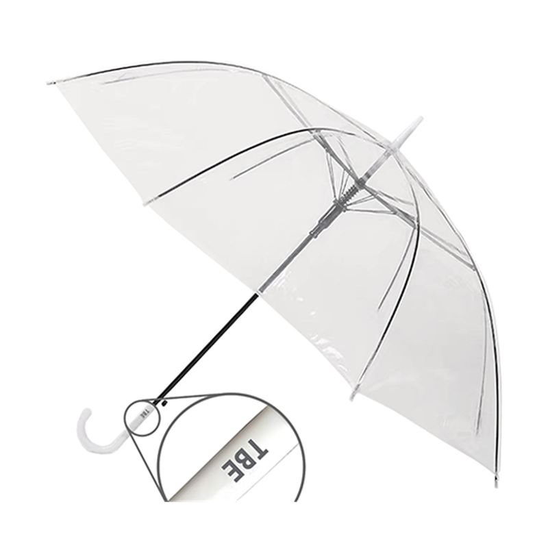 Lazos ジャンプ式ビニール傘65cm 透明 50本セット T-PUM 1セット(ご注文単位1セット)【直送品】