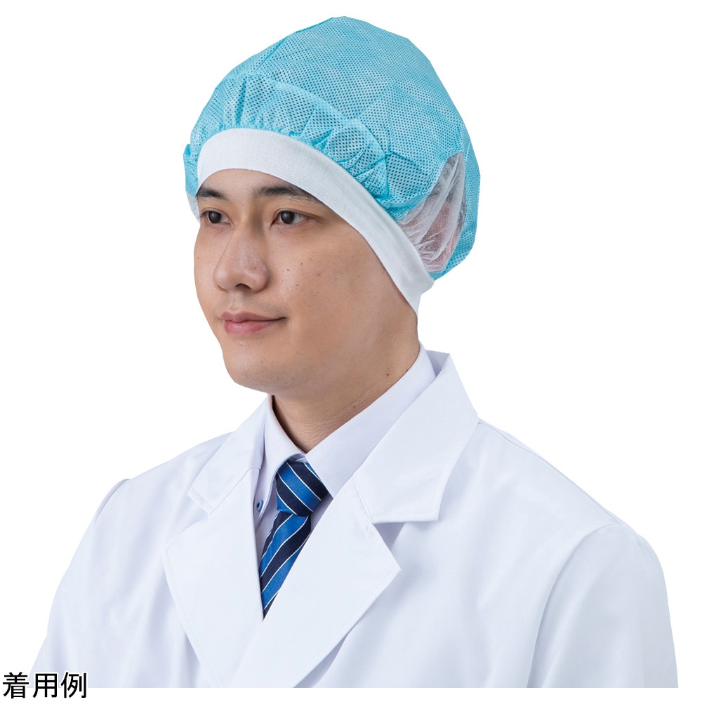 東京メディカル でんでん帽(バンド付きフィットタイプ)ブルー L 100枚入 CA-307 1箱 (ご注文単位1箱)【直送品】