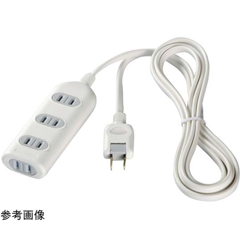 BUFFALO 2ピン式電源タップ 4個口タイプ シャッター付 5m ホワイト BSTAPSH2450WH 1台(ご注文単位1台)【直送品】