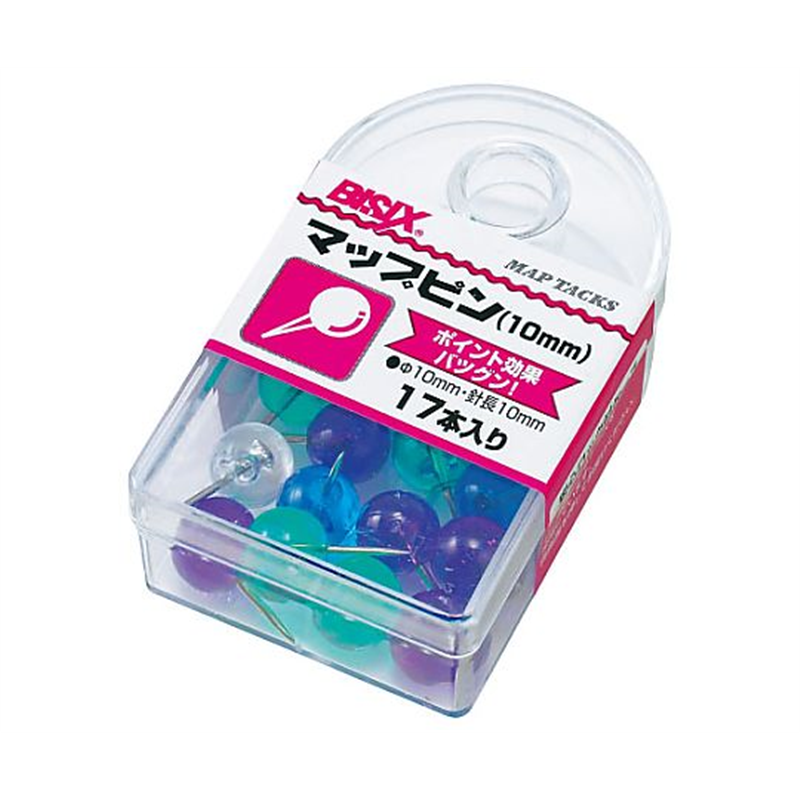 ミツヤ マップピン#10 マリン 17本×5箱入 BX1-7-M 1ケース（ご注文単位1ケース）【直送品】