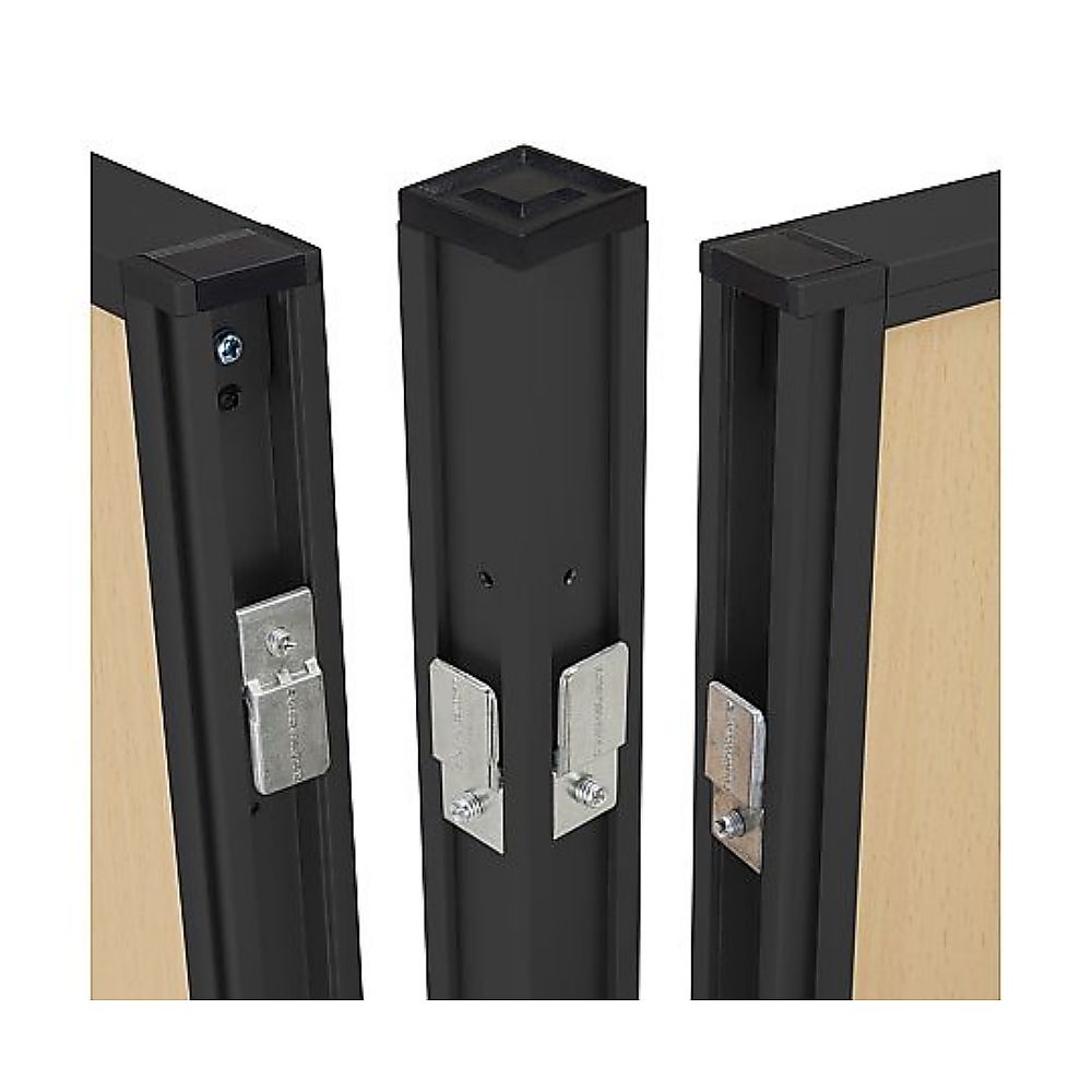 カグクロ ローパーテーション用 コーナーポール ブラック  H1800mm PN-P1800-BK 1本(ご注文単位1本)【直送品】