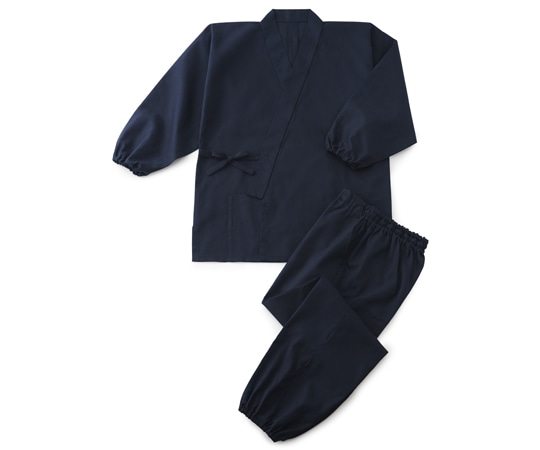 興栄繊商 清涼綿混 平織 京作務衣 濃紺 S 537 1枚（ご注文単位1枚）【直送品】