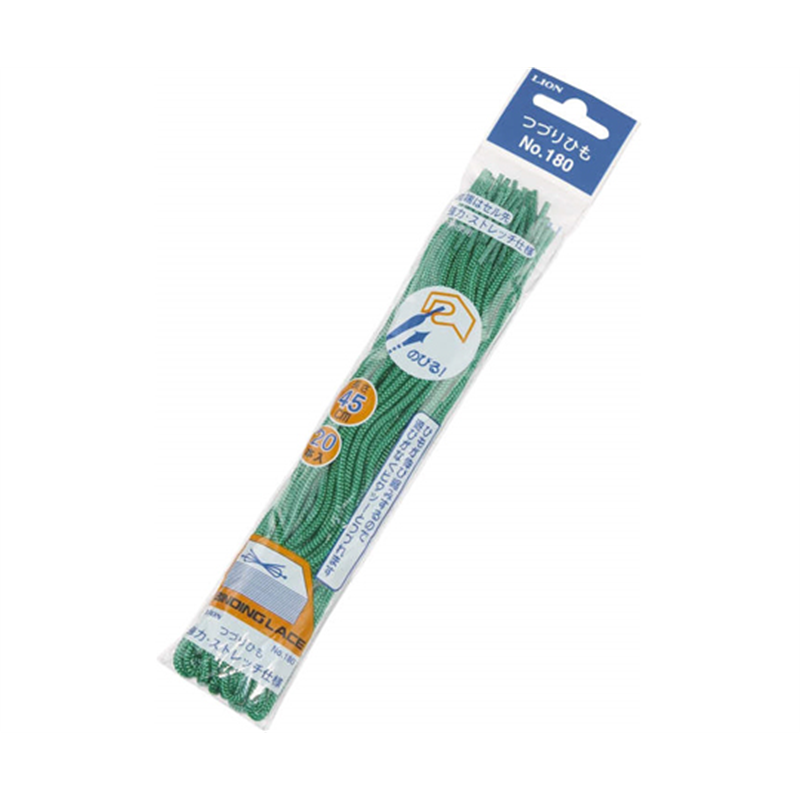 ライオン事務器 つづりひも 緑 1パック(20本入) No.180 1パック(ご注文単位1パック)【直送品】