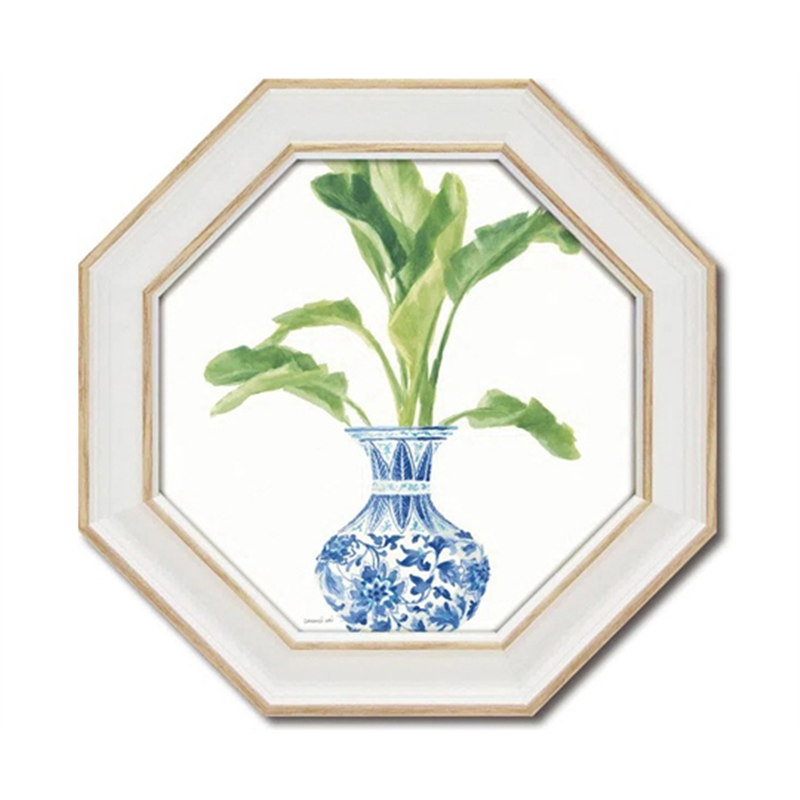 ユーパワー 八角 ミニゲル アートフレーム ダンフイ ナイ｢パーム シノワズリ ホワイト1｣ DN-02555 1個（ご注文単位1個）【直送品】