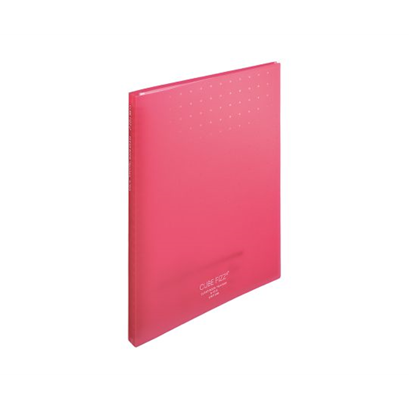 LIHITLAB CUBE FIZZクリヤーブック(ポケット交換タイプ) ポケット15枚 ピンク N7015-12 1冊(ご注文単位1冊)【直送品】