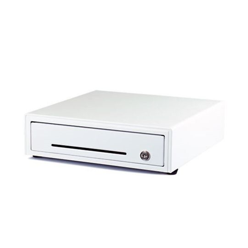 ビジコム プリンタ接続式キャッシュドロアmini(3札6コイン/W330×D330×H101mm/ホワイト) BC-DW330M-W 1個（ご注文単位1個）【直送品】