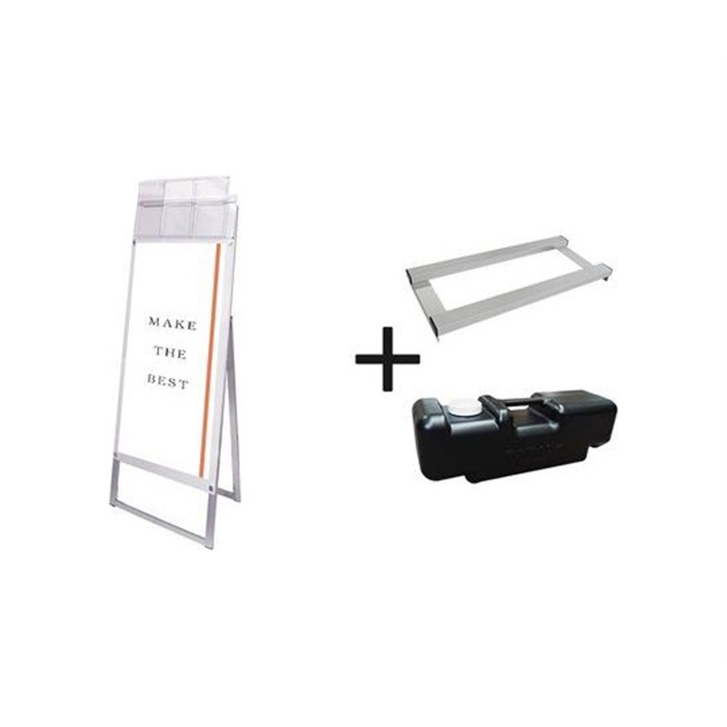 常磐精工 ポスター用スタンド看板マグネジ パンフレットケース付 A3縦縦片面ホワイト(屋外用) ウエイトアーム・水タンクセット PSSKMNP-A3TTKW-G-3SET 1個（ご注文単位1個）【直送品】